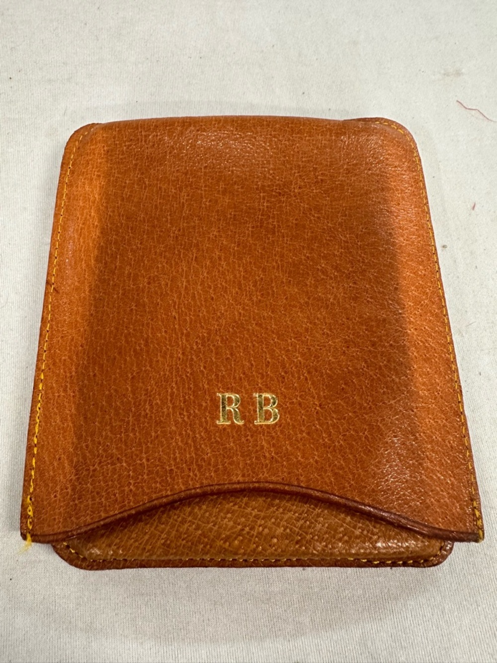 Antique Noymer Genuine Pigskin Top over Bottom Case